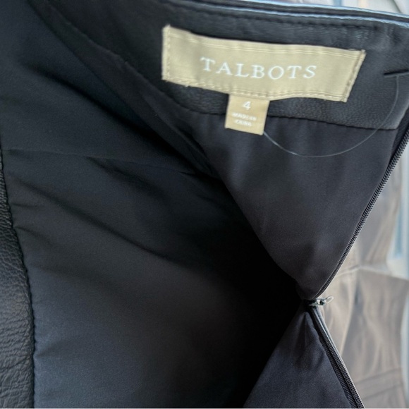 Talbots Black 100% Luxe Leather Skirt • 4 • NWT - Picture 9 of 10